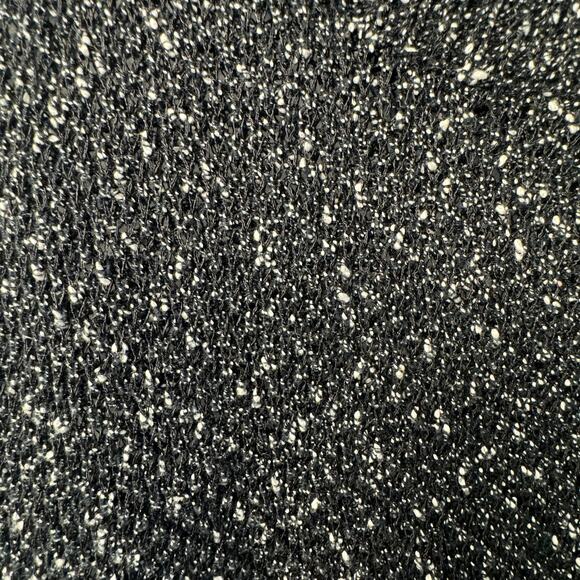 Eileen Fisher Medium Black White Speckled Sheer Knit Long Sleeve Top - Picture 2 of 5